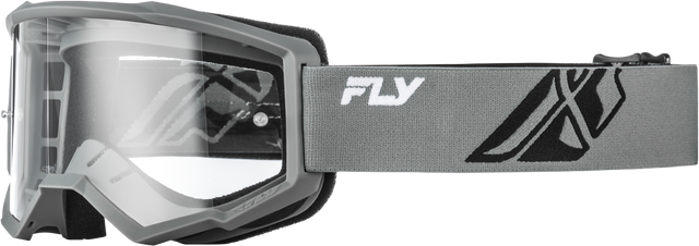 Youth Focus Goggle Grey/Black W/ Clear Lens - 37-51168Y - Fly Racing