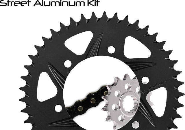 Sprocket/Chain Kit Stl/Alu 16/45t Blk Rx3 520-122l Blk - 3-CK6240 - VORTEX