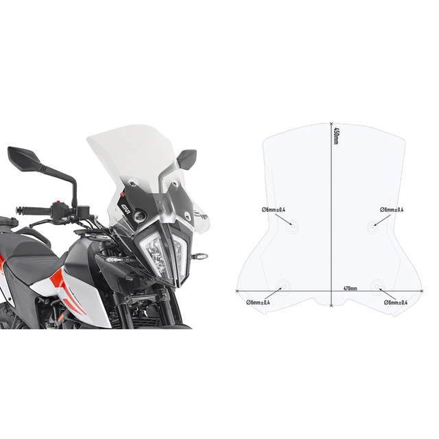 Windshield Specific Clear Ktm - 270-6684 - GIVI