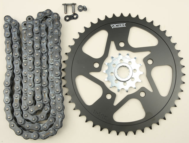 Sprocket/Chain Kit Stl/Stl 14/46t Sil Sx3 520-110l Blk - 3-CK6262 - VORTEX