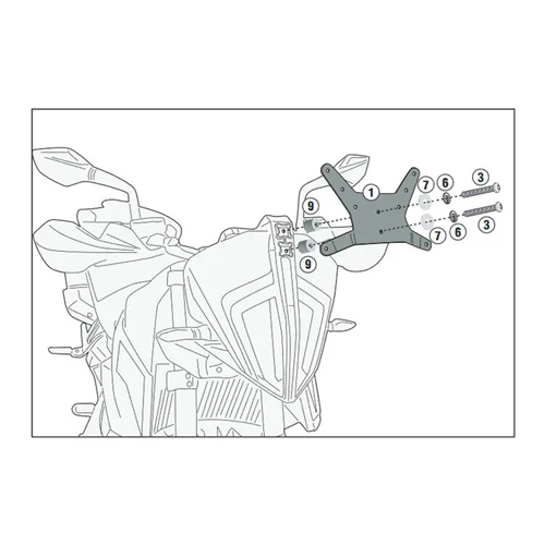 Windshield Fit Kit For 7710dt / 7710d Ktm - 270-6685 - GIVI