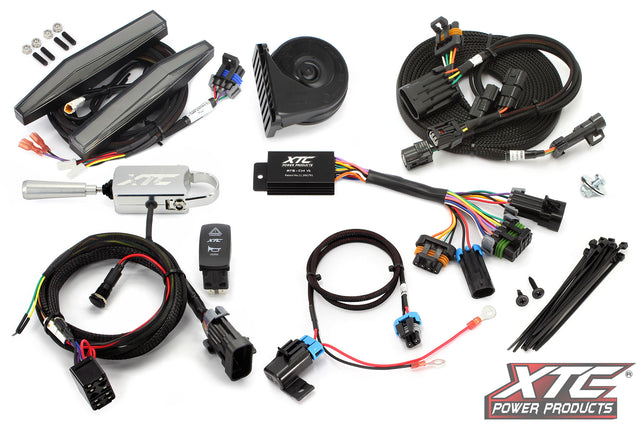 Auto Turn Signal Kit W/ Billet Lever And Front Drl Lights Kaw - 630-1394 - XTC POWER PRODUCTS