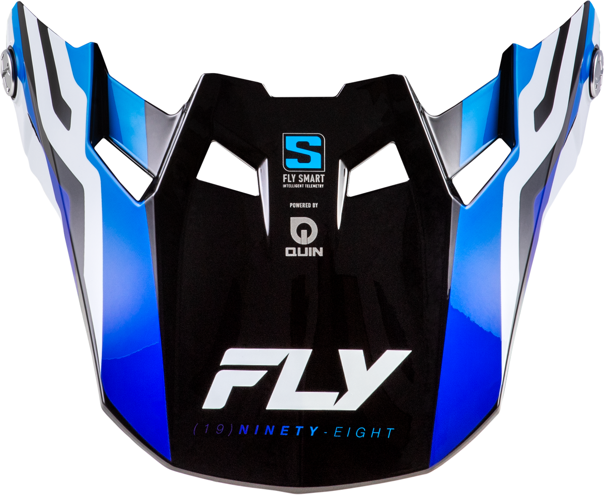 Formula S Carbon Byte Visor Blue Carbon/Blue/White Yl/Sm - 73-4452VS - Fly Racing