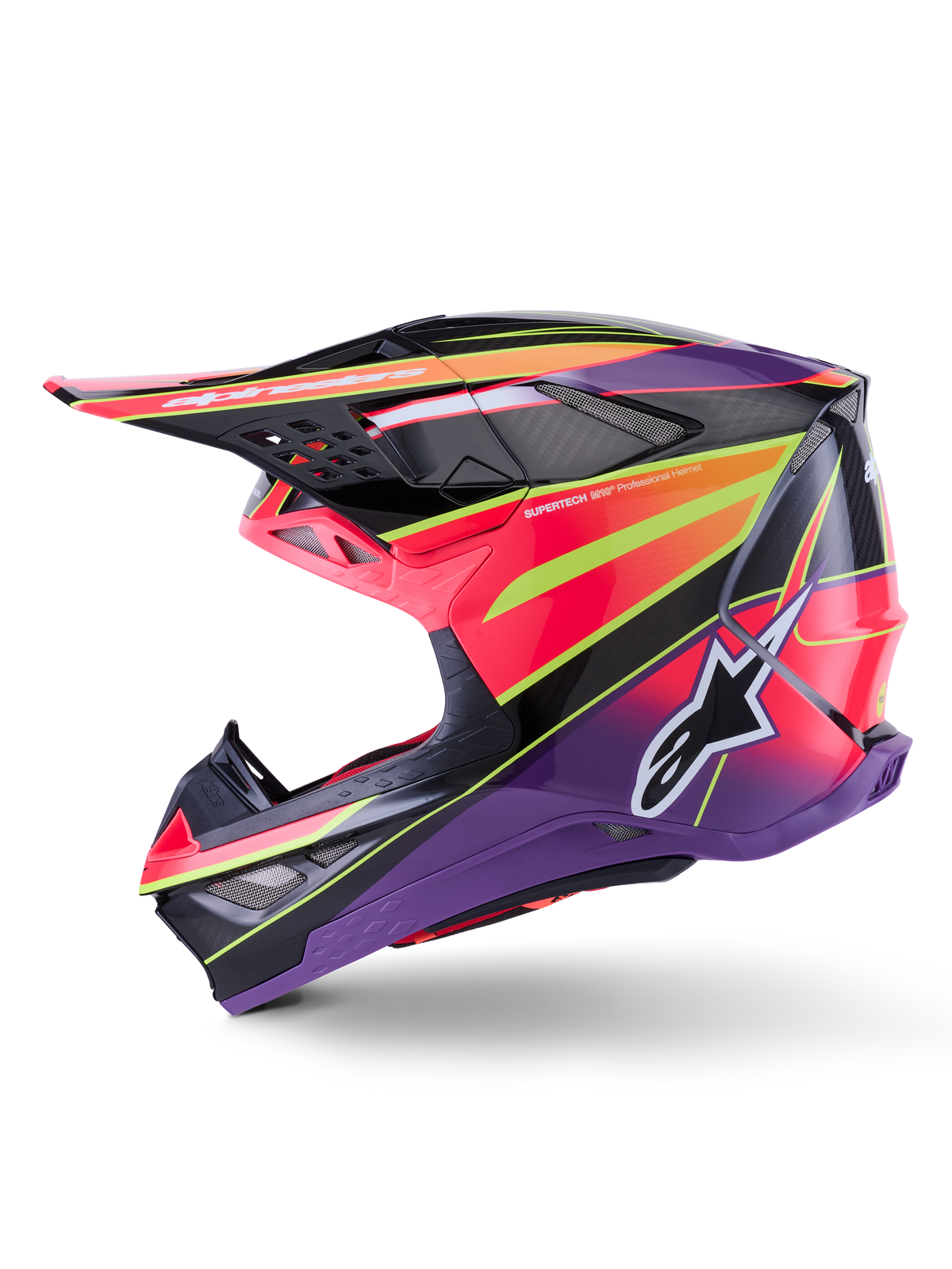 Supertech S-M10 Era Helmet Pnk/Violet/Ylw Fluo Glossy 2x - 482-001852X - alpine star