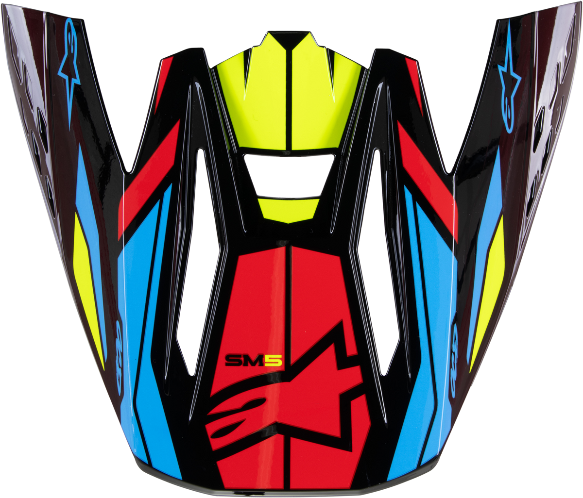 S-M5 Visor Action 2 Blk/Ylw Fluo/Brt Rd Glossy - 482-94557 - alpine star