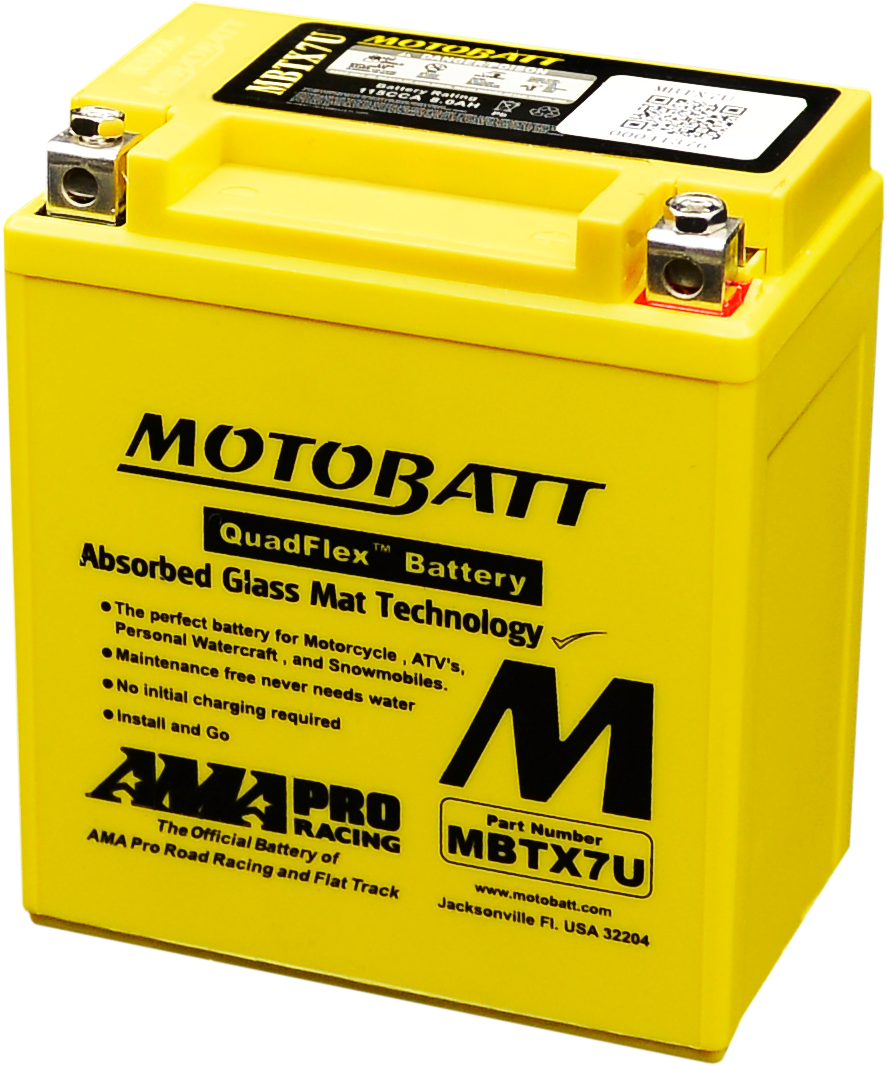 Battery Mbtx7u Sealed Factory Activated - 491-1014 - Motobatt