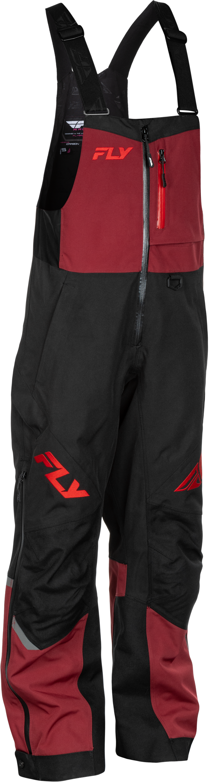Women'S Carbon Bibs Merlot/Red 3x - 470-52143X - Fly Racing