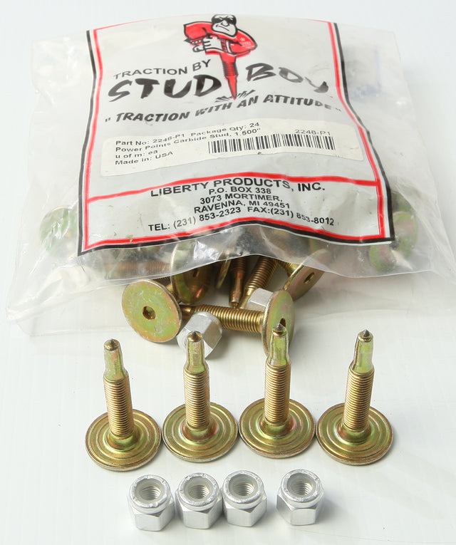 Power Point Push-Thru Carbide Studs 1.50" 24/Pk - 18-33039 - Stud Boy