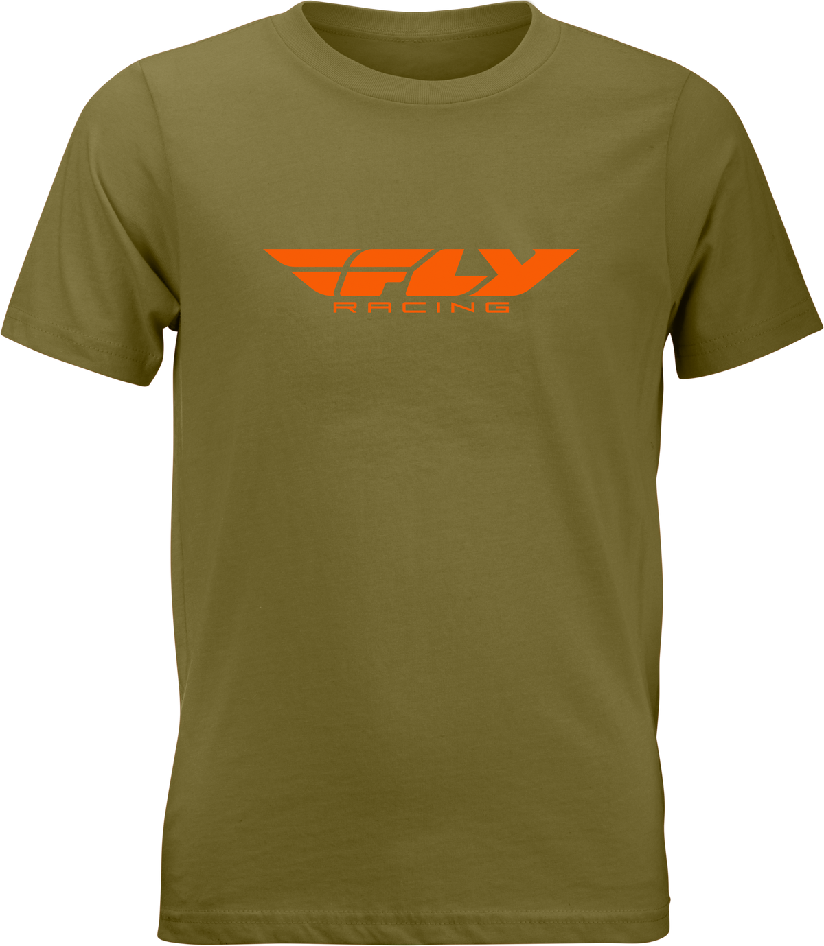 Youth Fly Corporate Tee Olive/Orange Ys - 352-0676YS - Fly Racing