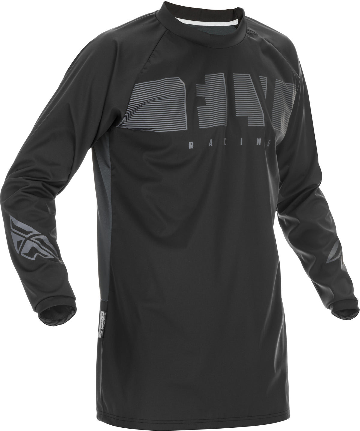 Windproof Jersey Black/Grey Sm - 370-8010S - Fly Racing