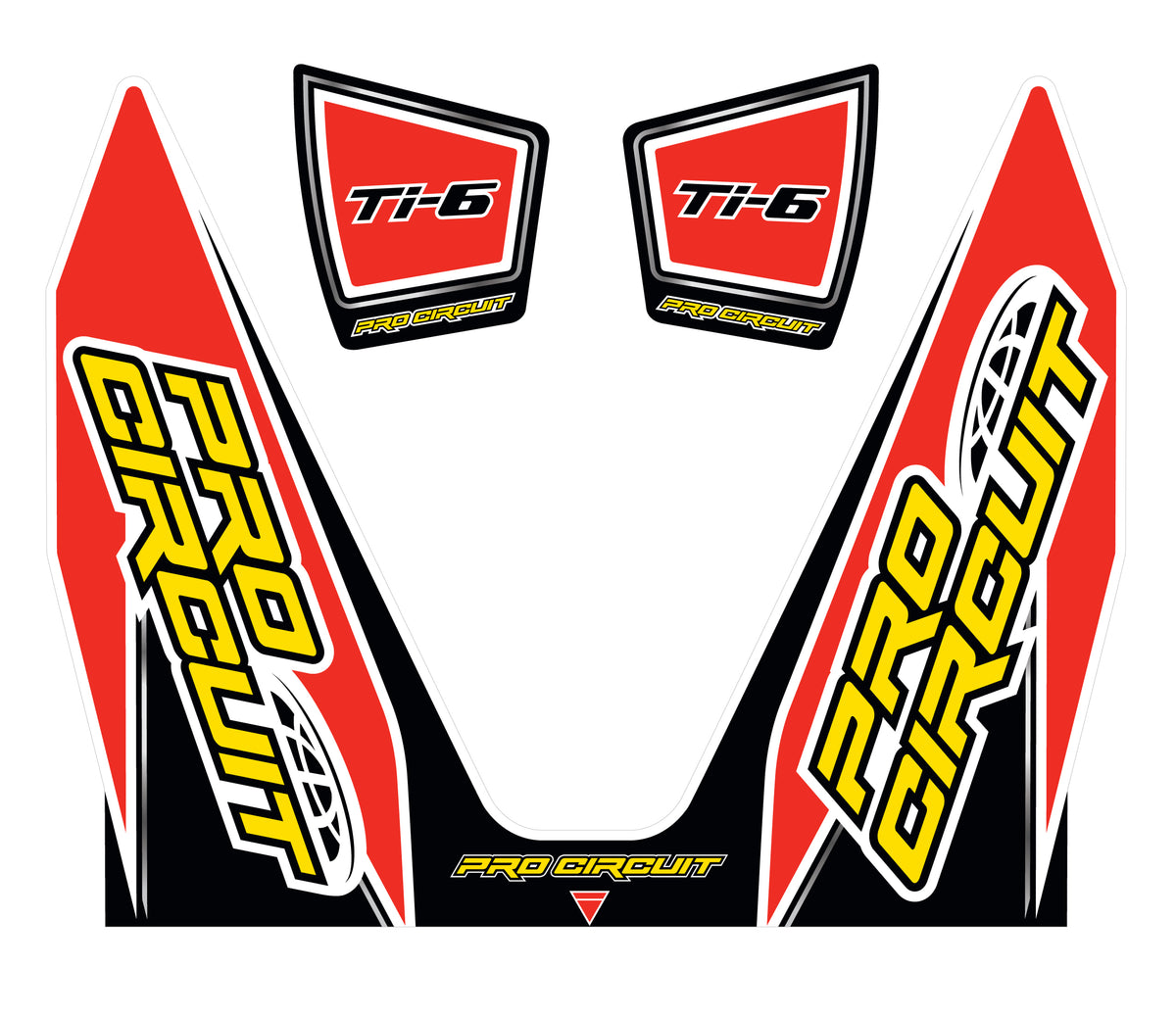 Ti-6 Wrap/End Cap Decal Replacement Muffler Stickers - 794-9051 - Pro Circuit