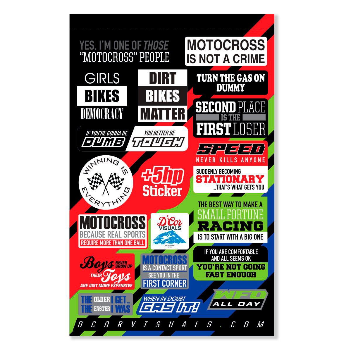 Decal Sheet Moto Talk 2 4 Mil - 862-4090121 - DCOR