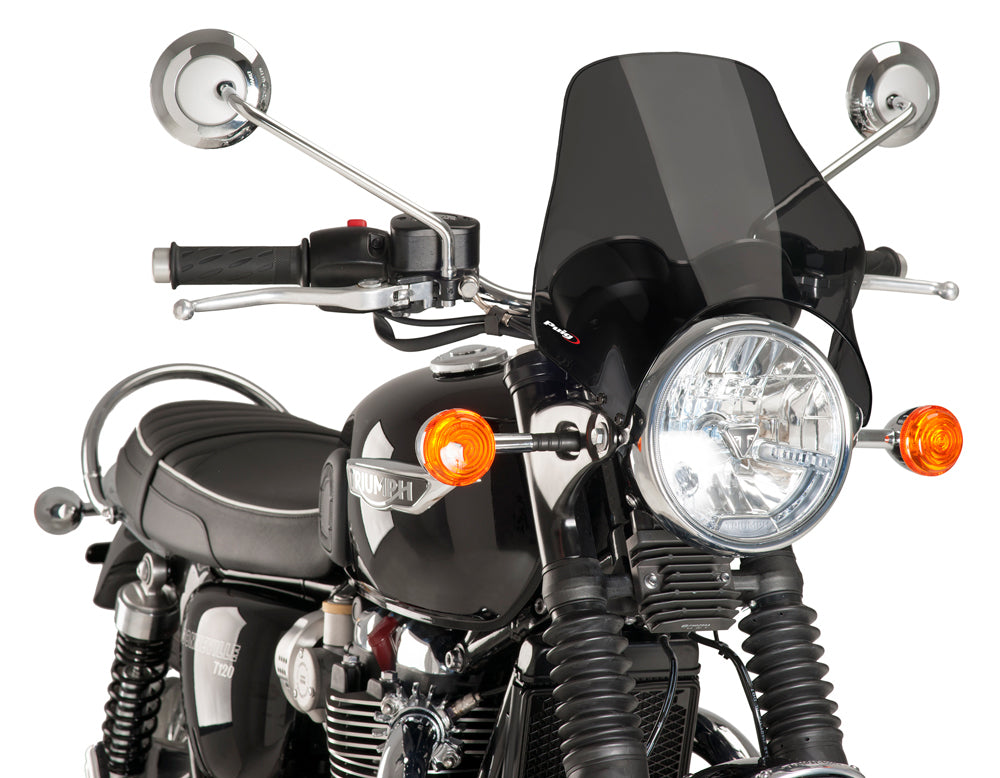 Windscreen Naked Headlight Mount Dark Smoke - 561-1902D - PUIG