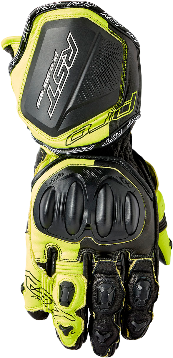 Pro Series Gp D3o Gloves Black/Flo Yellow Leather Sm - 556-3715408 - RST