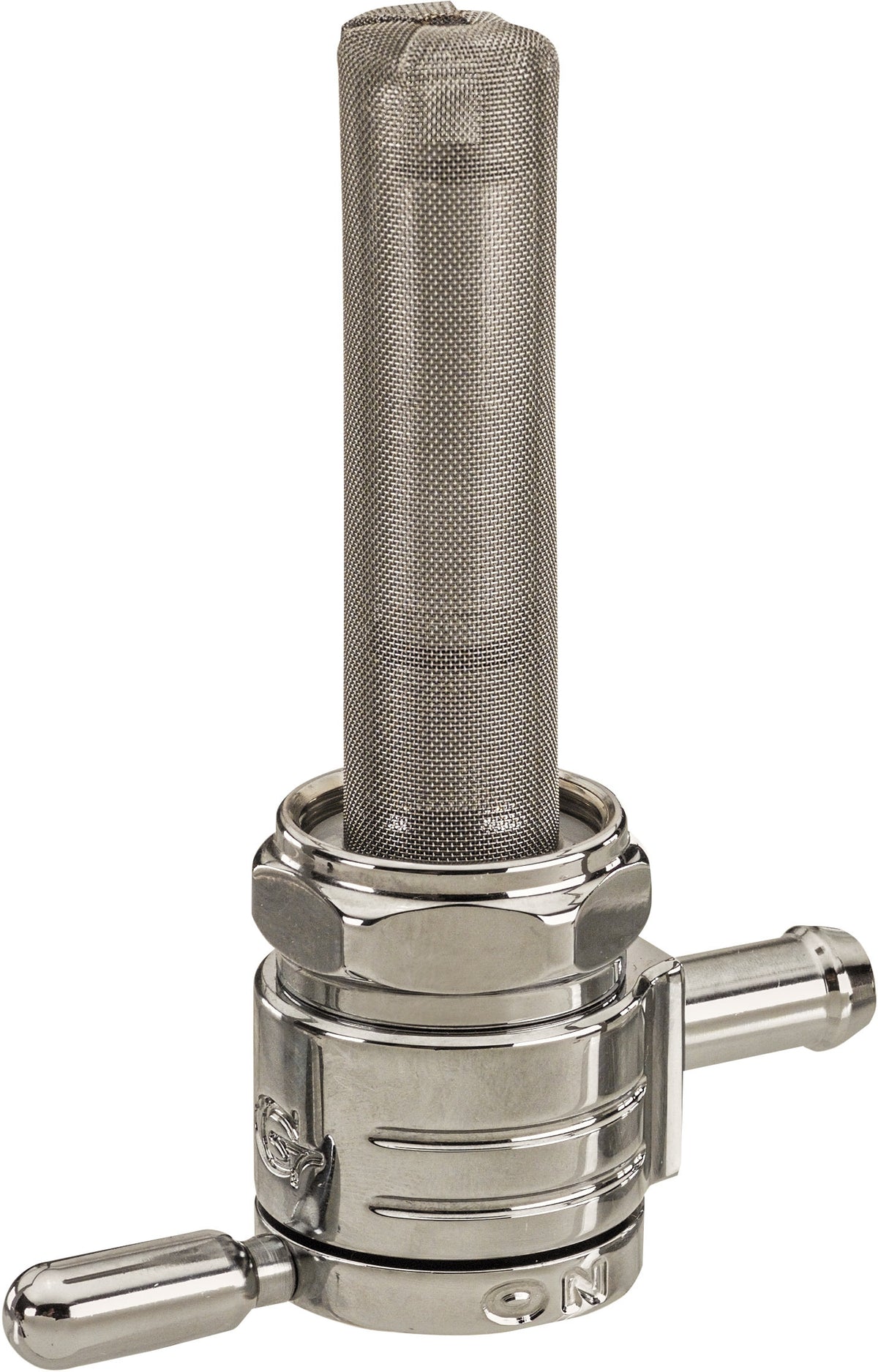 22mm Petcock Straight Chrome 5/16 Hose - 274-0723 - Golan Inc