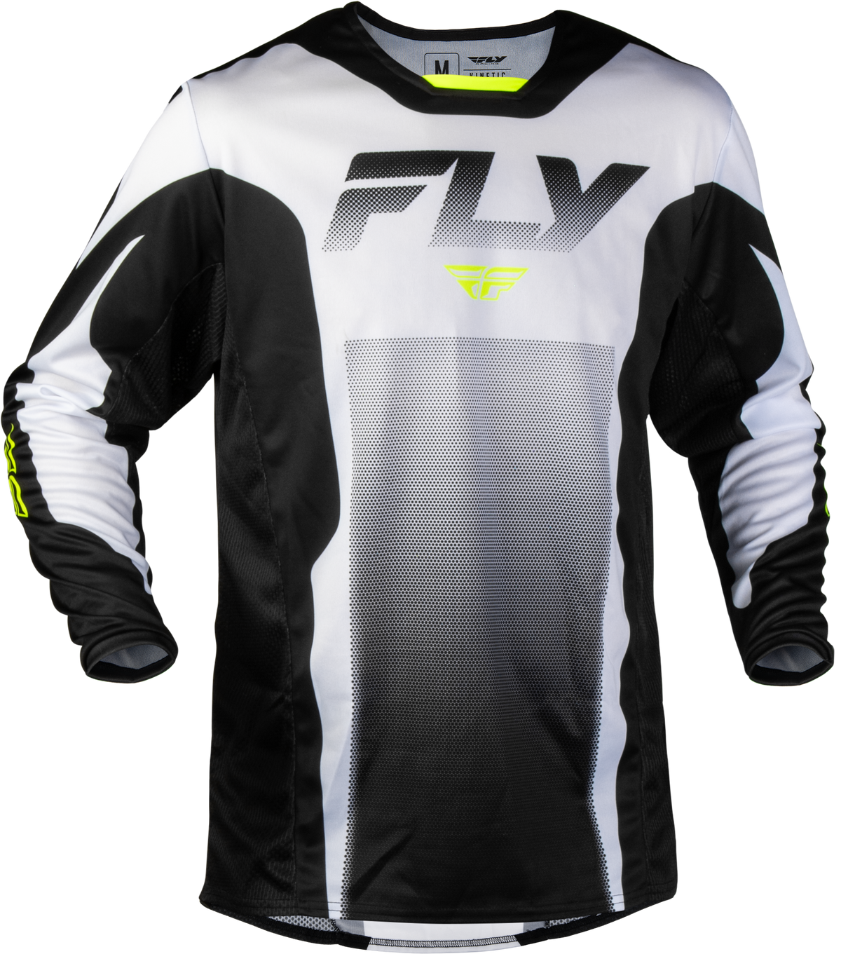 Kinetic Fade Jersey White/Black/Hi-Vis Xl - 380-520X - Fly Racing