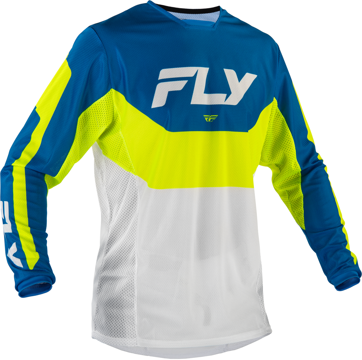 Kinetic Mesh Jersey Blue/White/Hi-Vis Md - 380-314M - Fly Racing
