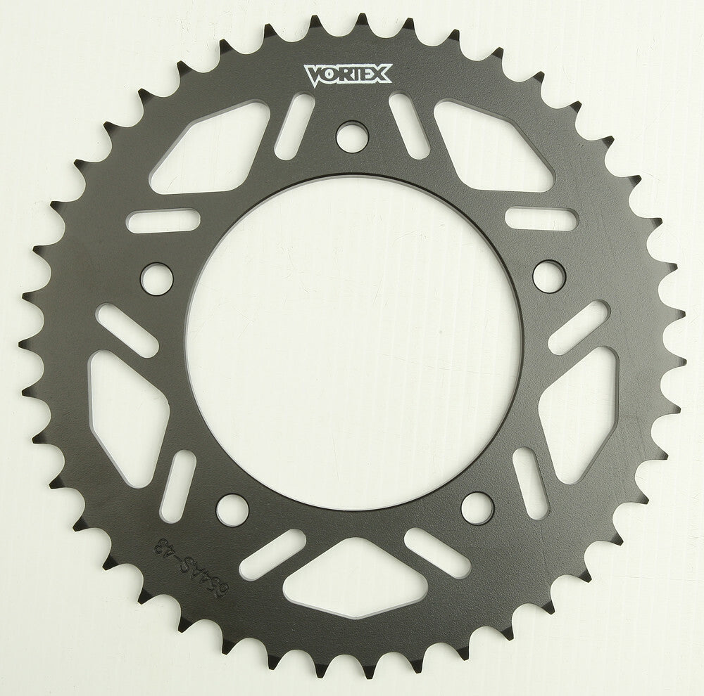 Rear Sprocket Steel 43t-520 Black Yam - 3-642AS-43 - VORTEX