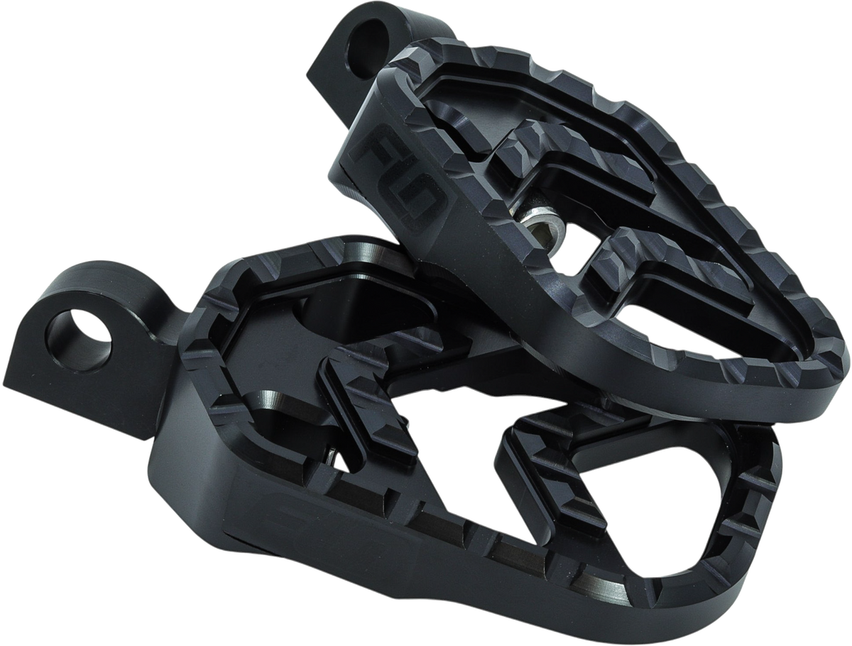 Savage Series Footpegs Black M8 Softail Passenger - 122-0831 - Flo Motorsports