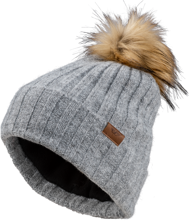 Fly Women'S Snow Pom Beanie Heather Grey - 351-0994 - Fly Racing