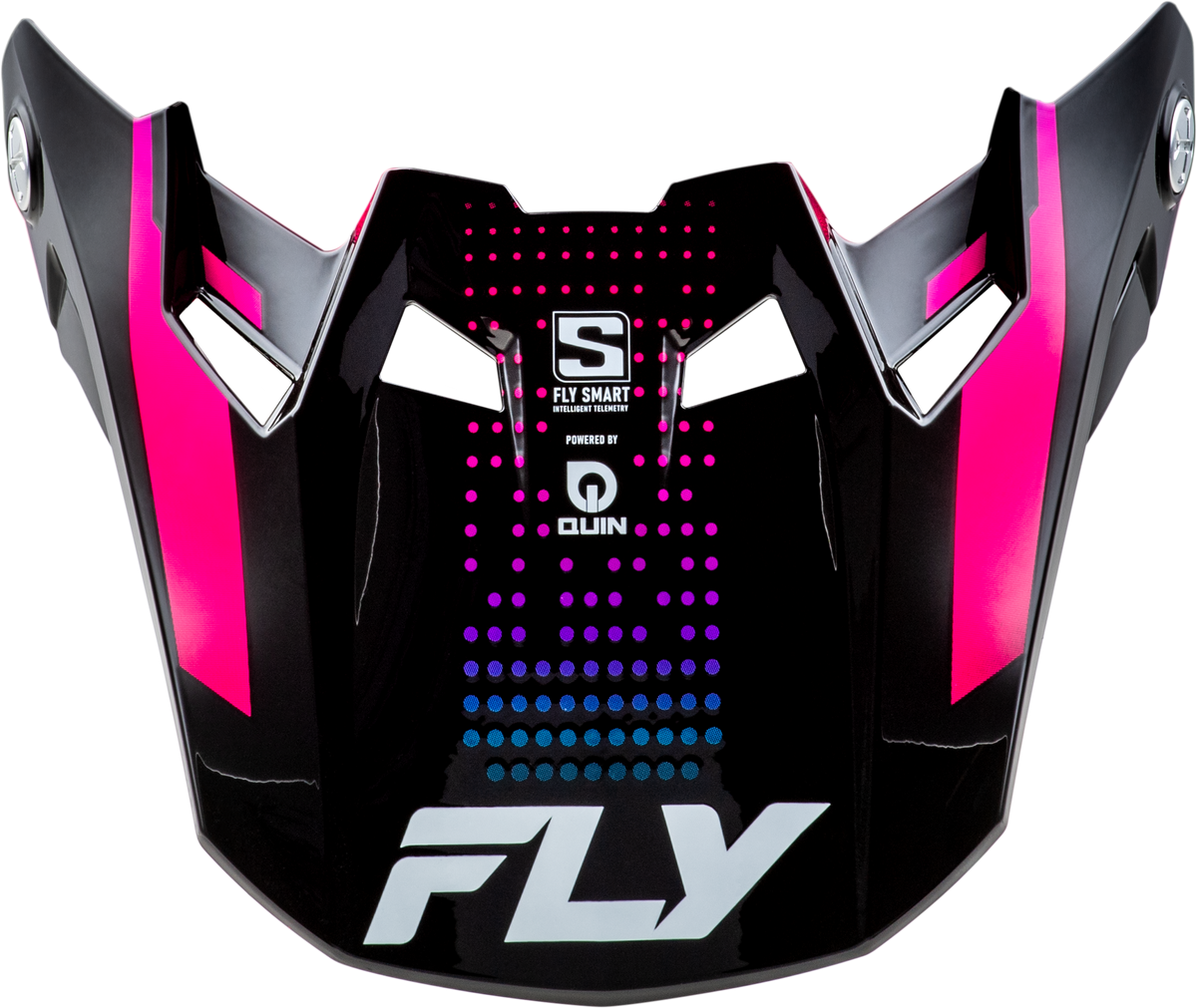 Formula S Carbn Protocol Visor Black Carbon/Blue/Pink Yl/Sm - 73-4478 - Fly Racing