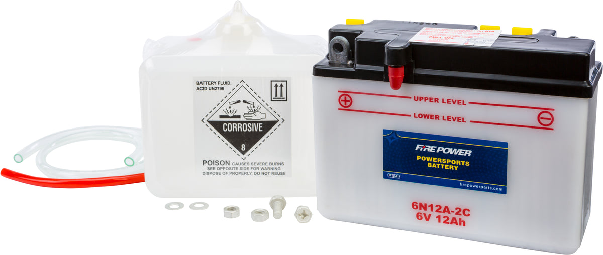 Battery W/Acid 6n12a-2c 6v - 490-2065 - Fire Power