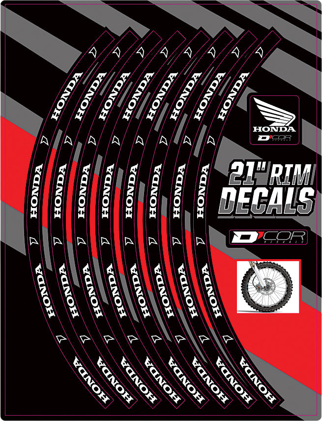 Rim Decals 21" Honda Logo Front - 862-9002 - DCOR