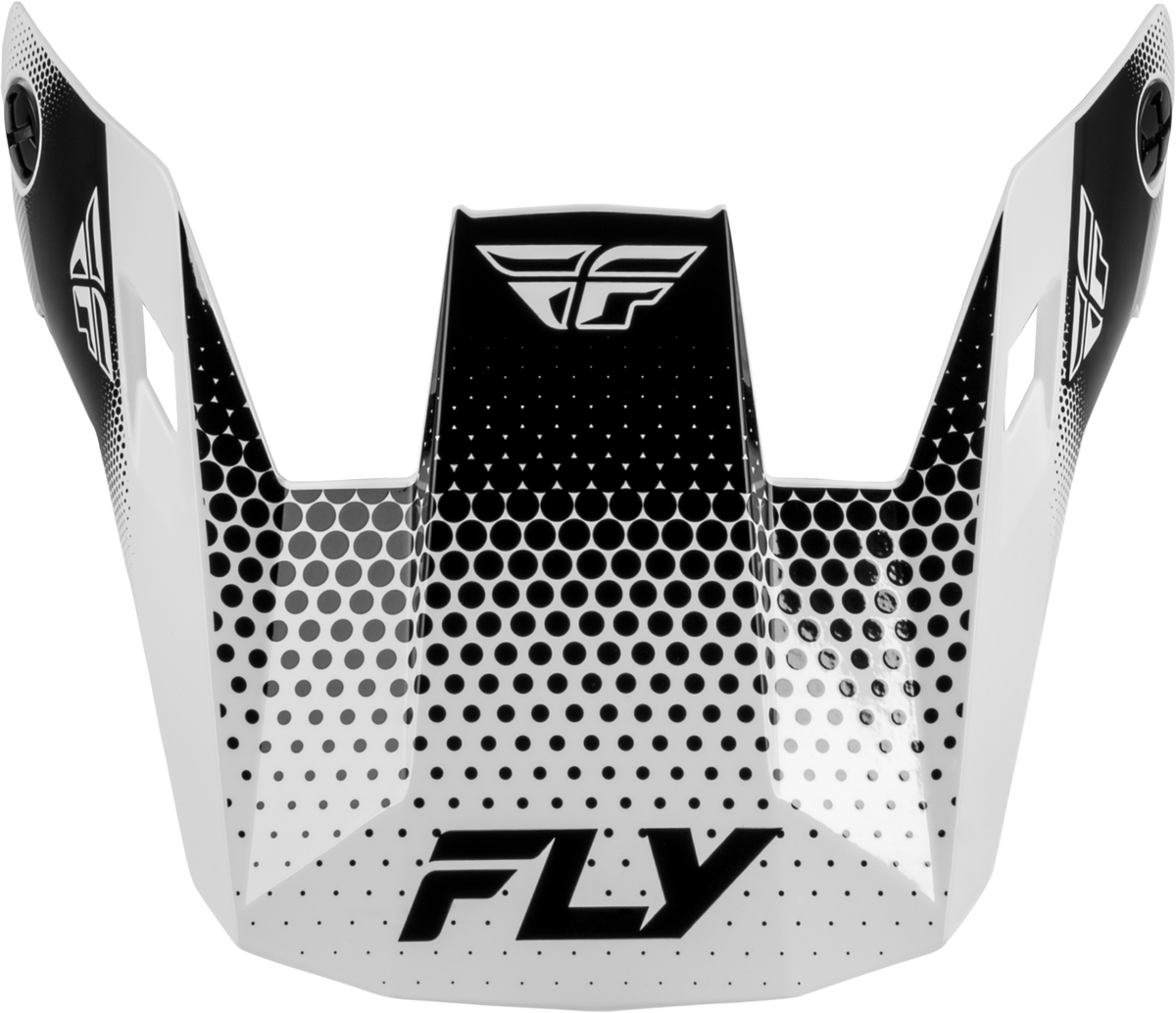 Rayce Sonar Helmet Visor White/Black Xs-Lg - 73-3650VM - Fly Racing