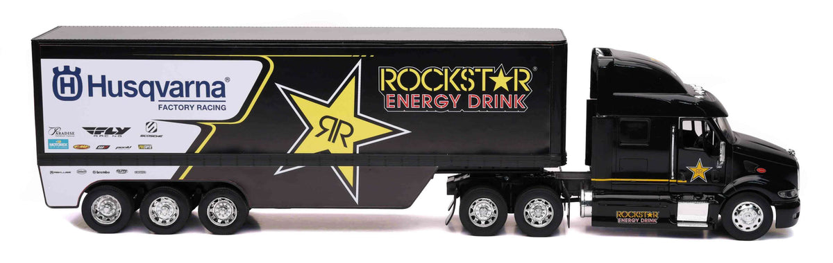 1:32 Scale Rockstar Husqvarna Racing Transporter Rig - 959-0158 - New Ray Toys