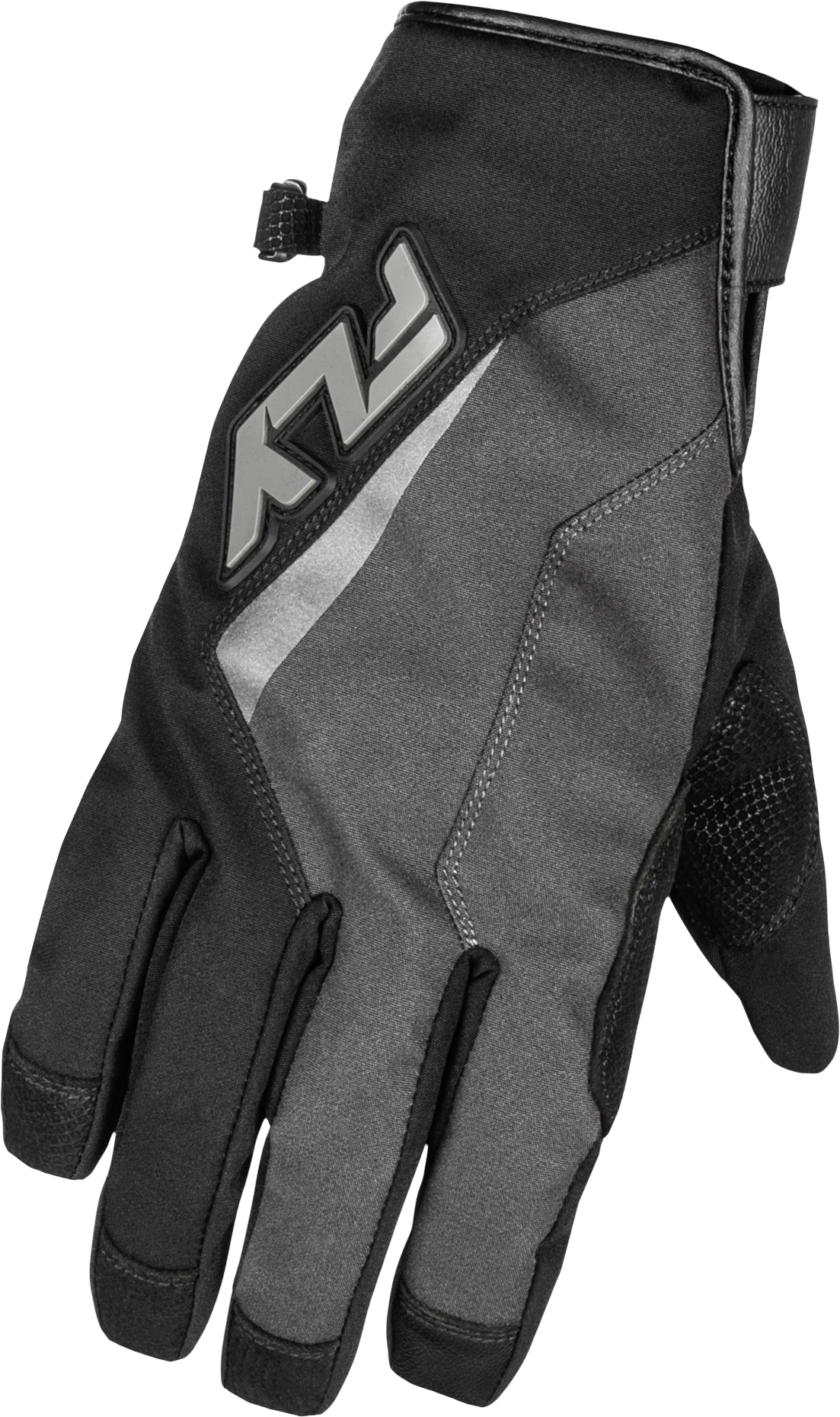 Title Long Gloves Grey/Black Md - 371-0616M - Fly Racing