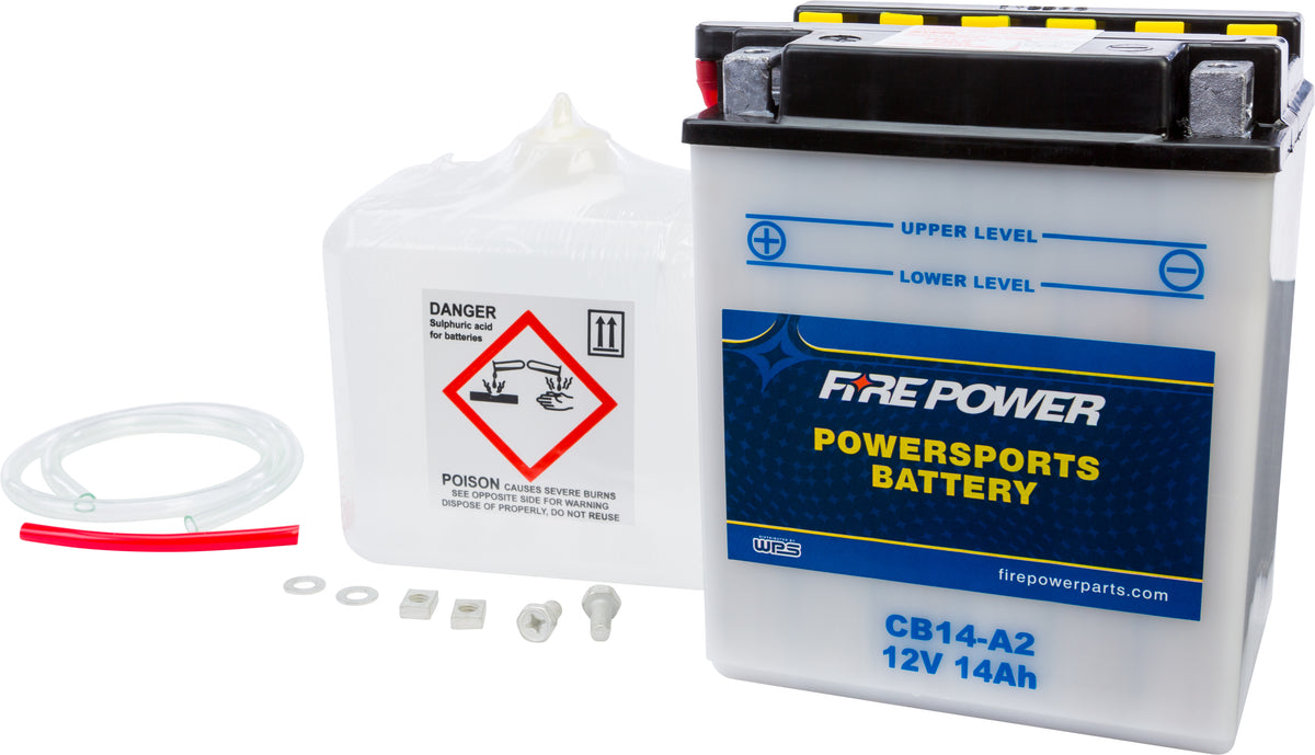 Battery W/Acid Cb14-A2 12v Heavy Duty - 490-2205 - Fire Power
