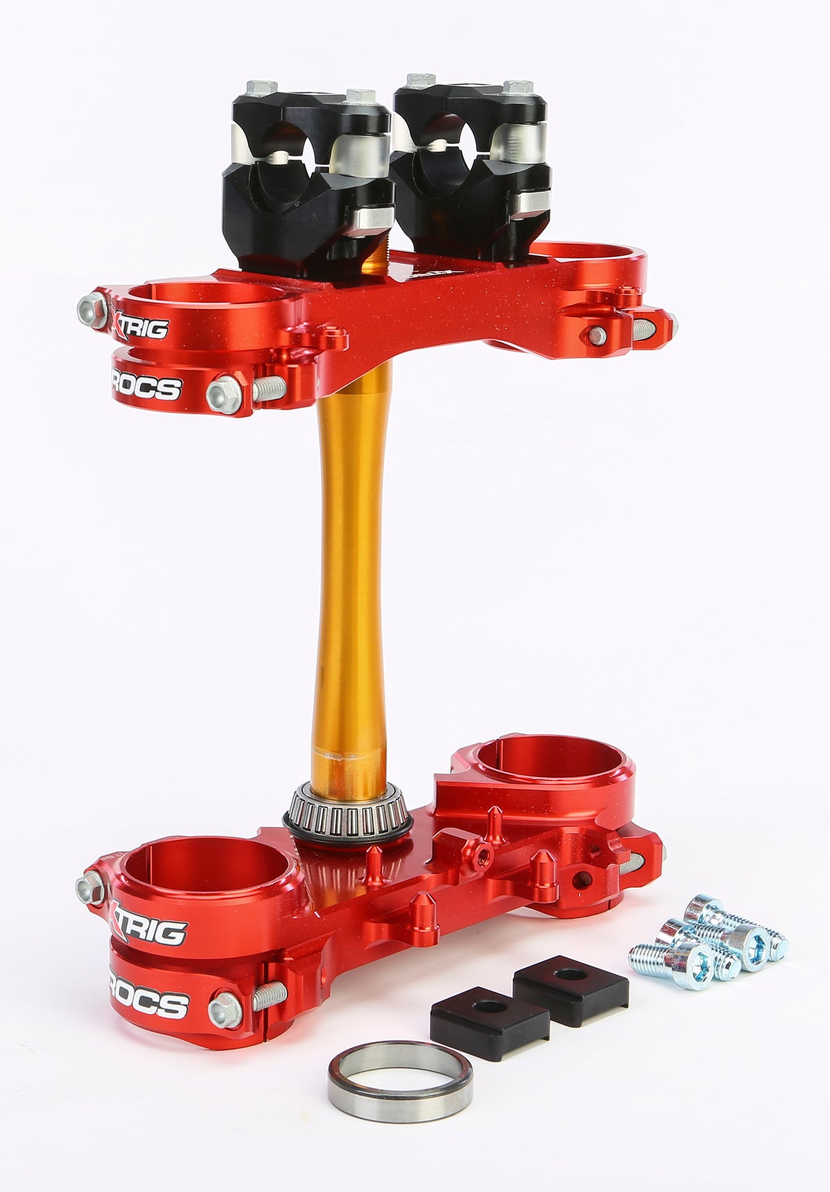 Rocs Tech Clamp Set Red Honda 22mm - 138-2101 - XTRIG