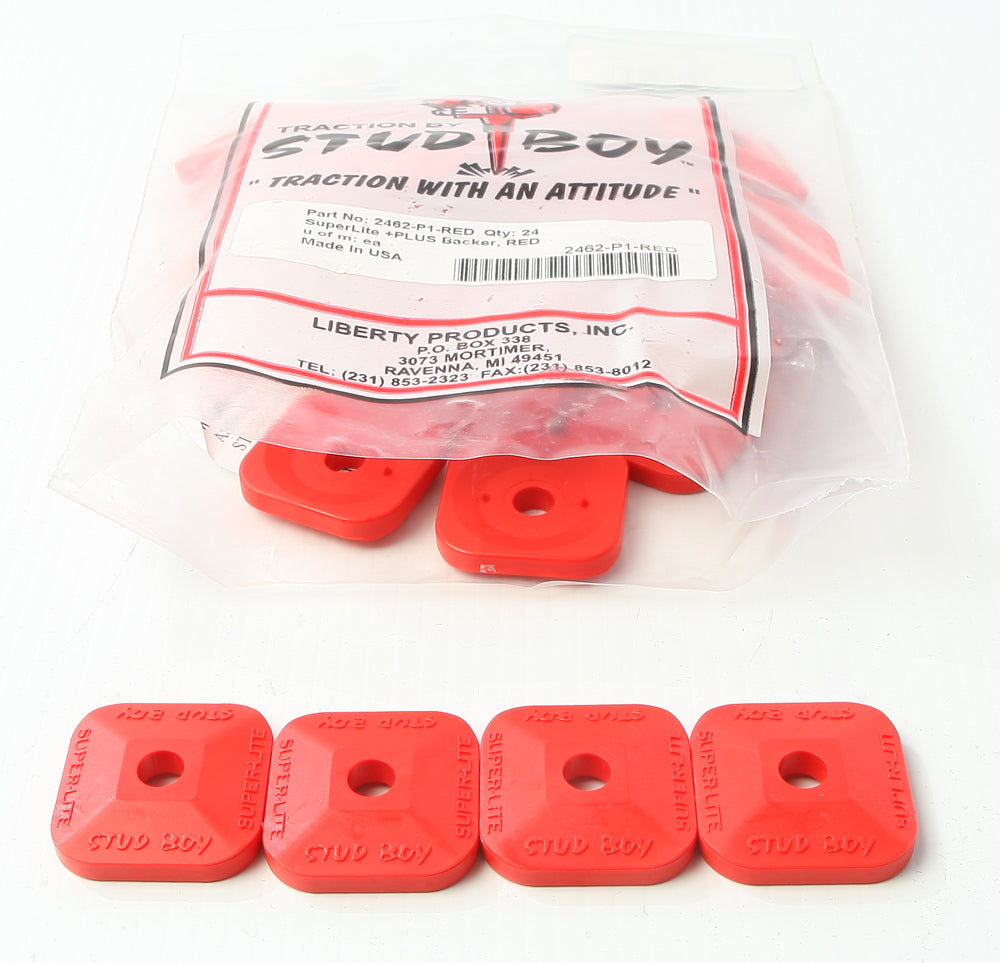 Super-Lite Plus Backers Red 24/Pk - 18-3392-24 - Stud Boy