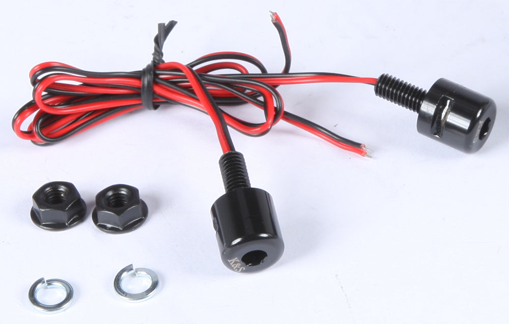 Lighted License Plate Bolt Black - 225-9160BK - K&S Technologies