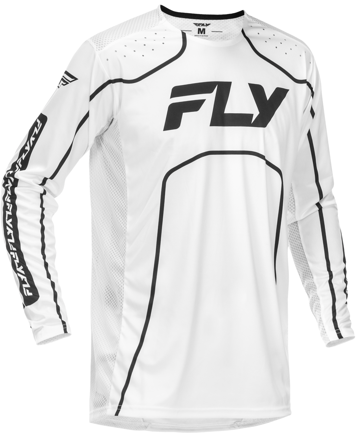 Rayce Bicycle Jersey White/Black Lg - 379-054L - Fly Racing