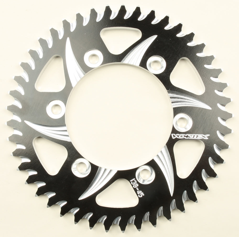 Rear Cat5 Sprocket Aluminum 45t-530 Blk Kaw/Suz/Yam - 3-438ZK45 - VORTEX