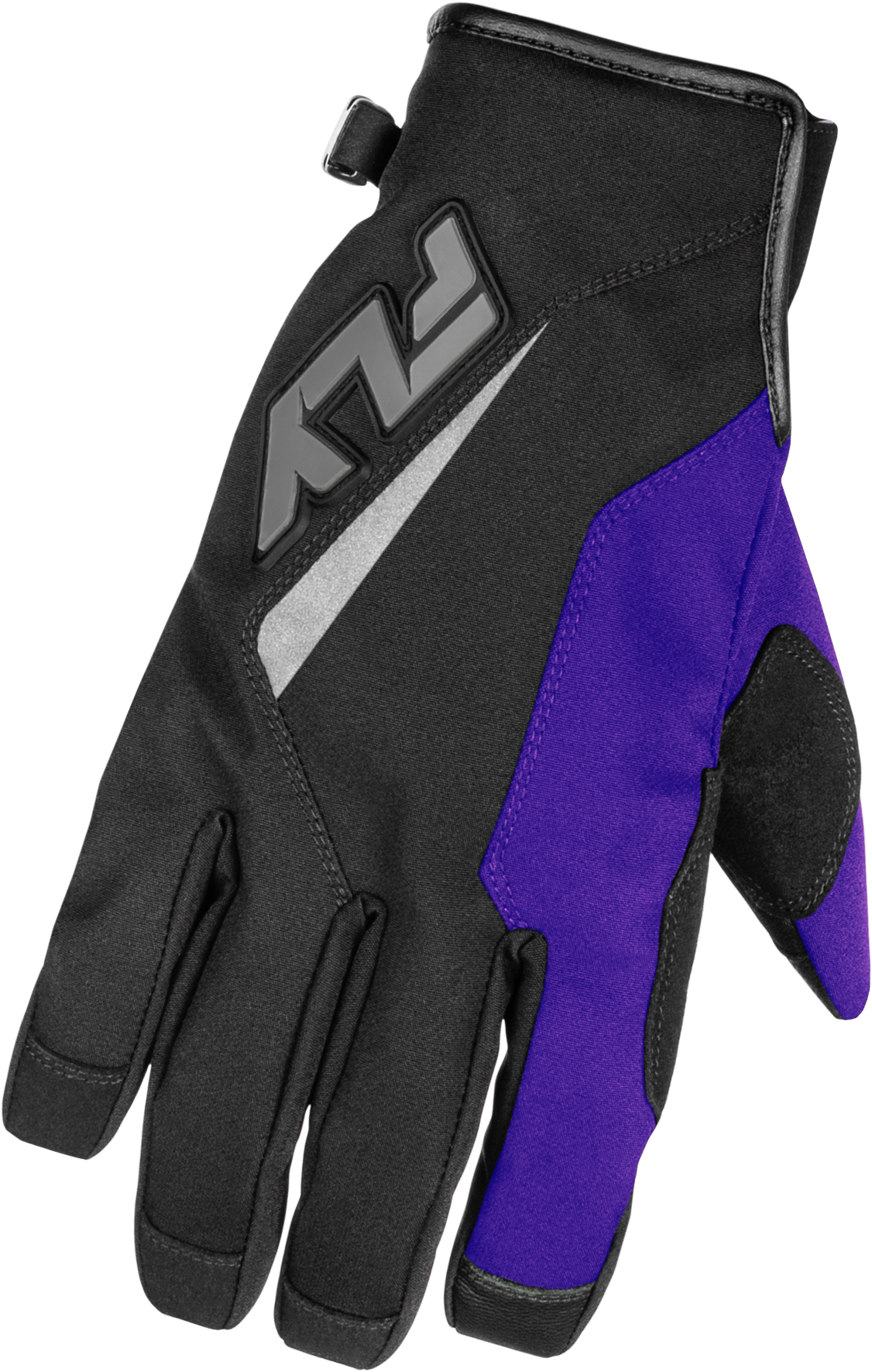 Title Gloves Black/Purple/Grey 3x - 371-0573X - Fly Racing