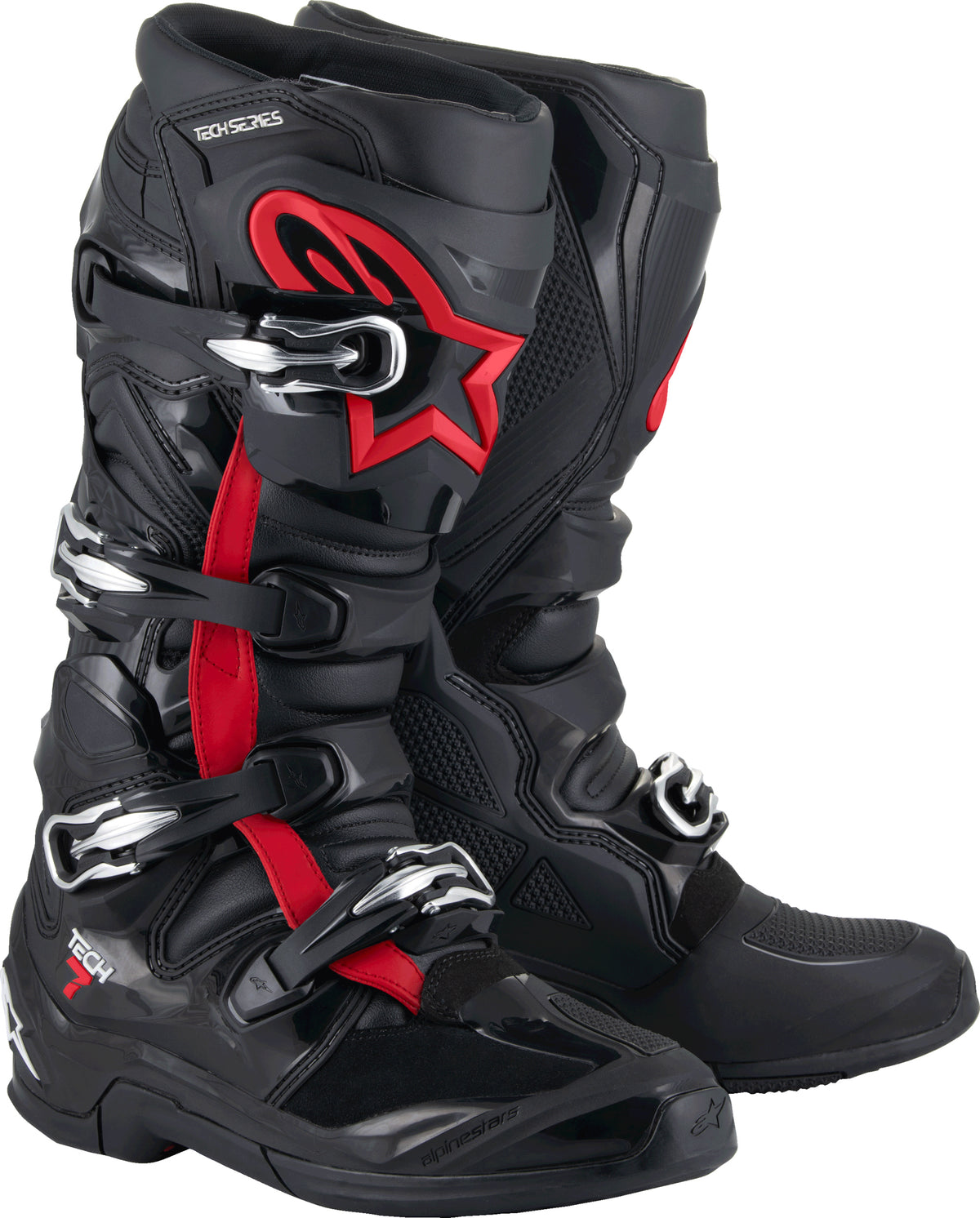 Tech 7 Boots Black/Red Fluo 7 - 482-0004107 - alpine star