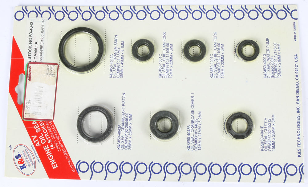Engine Oil Seal Kit - 950-4043 - K&S Technologies