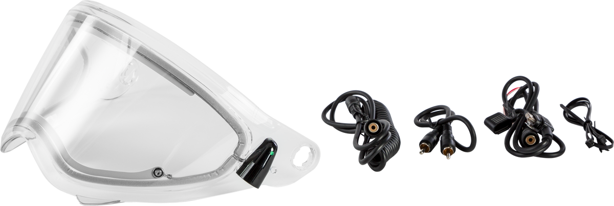 Trekker Helmet Electric Shield Clear W/Cord Kit - 73-88550 - Fly Racing