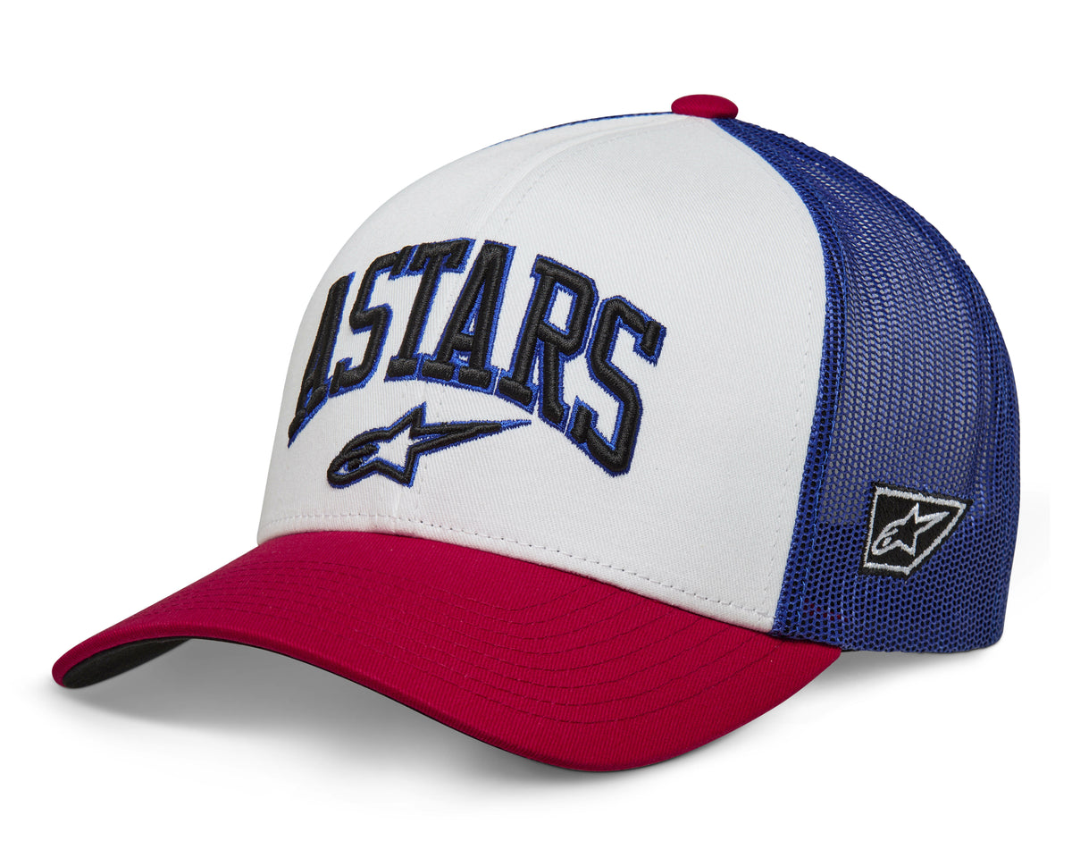Dunker Trucker Hat White/Red/Blue - 482-76316 - alpine star