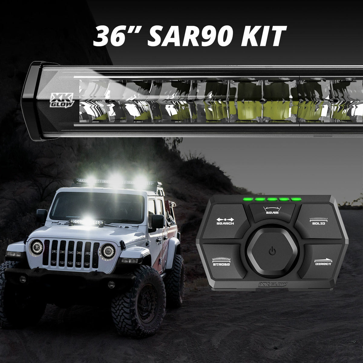 36  Sar90 Light Bar Emergency Sar Light Kit - 653-0103 - XK Glow