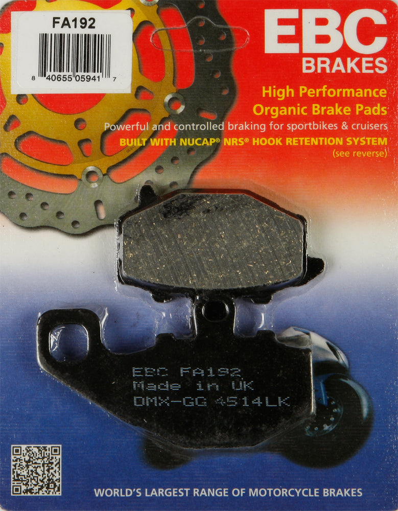 Brake Pads - 15-192 - EBC Motorcycle Brakes