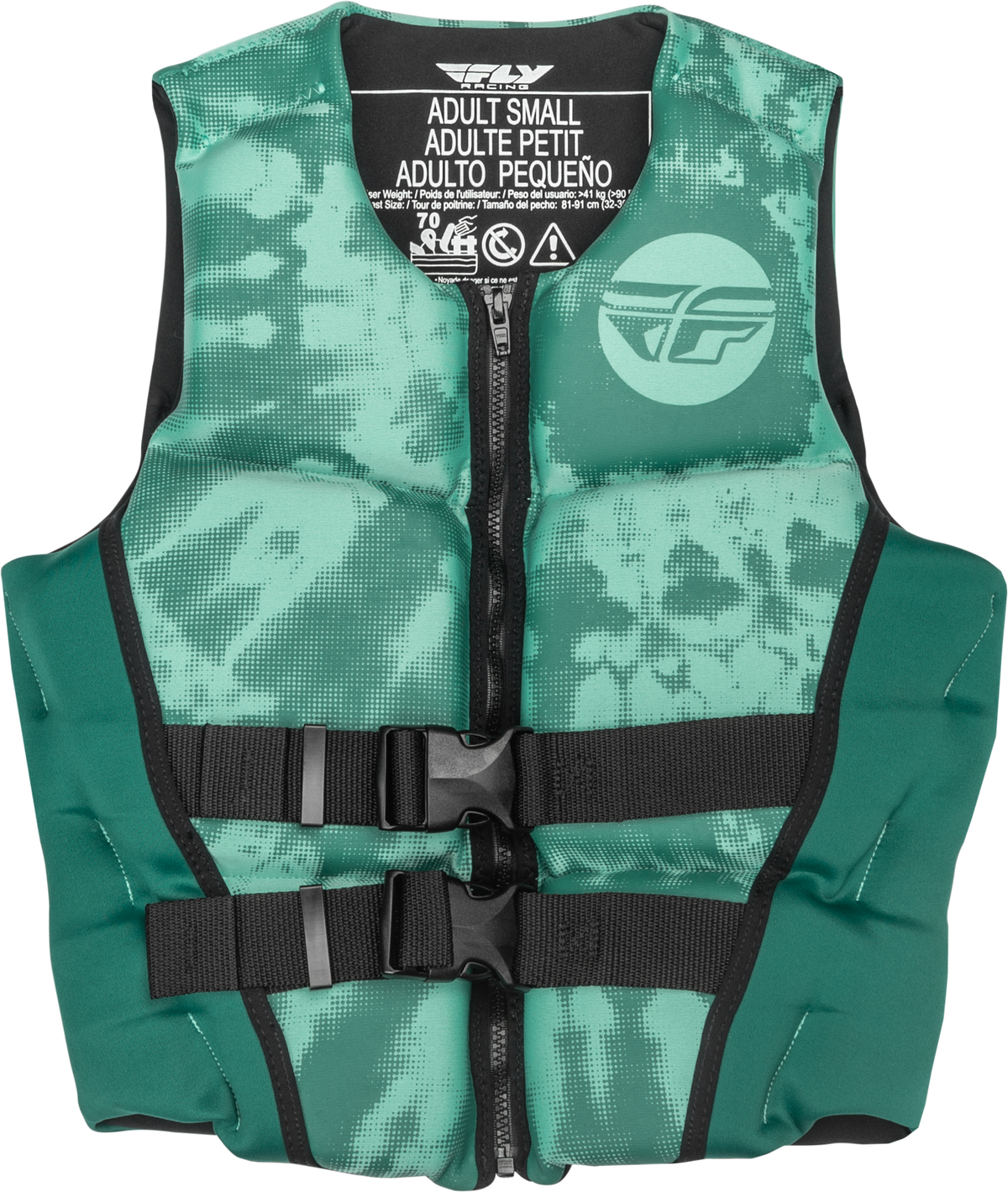 Wmn'S Neoprene Flotation Vest Dark Teal/Light Teal Xs - 221-30421XS - Fly Racing