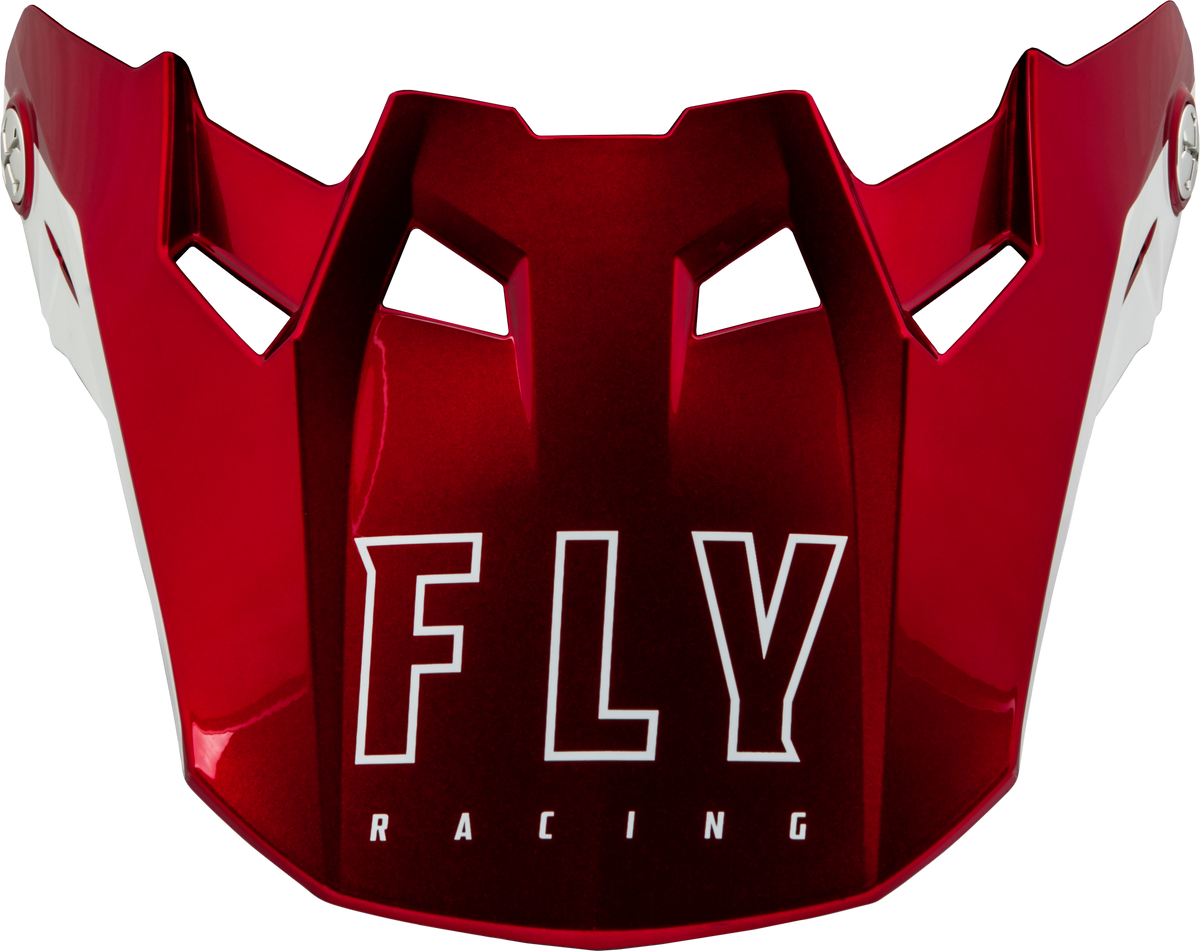 Formula Cc Centrum Visor Metallic Red/White Xl/2x - 73-47133L - Fly Racing