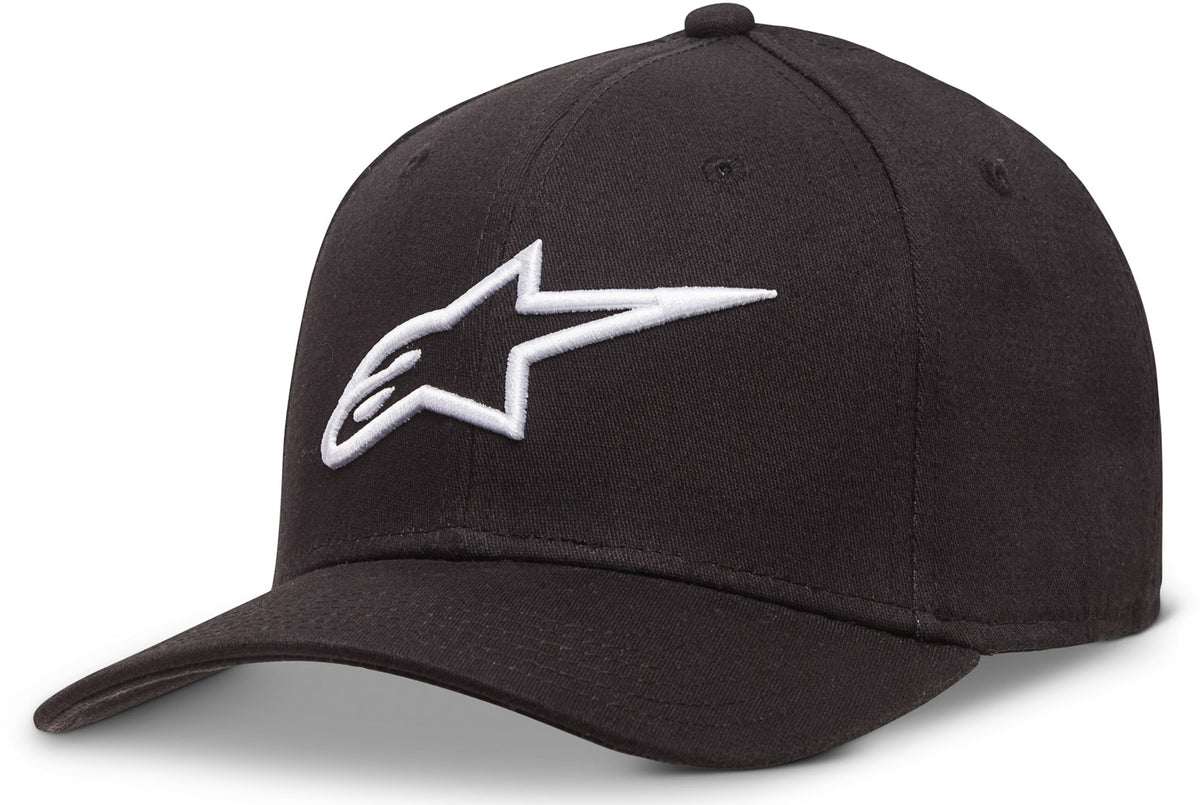 Curve Hat Black/White Sm/Md - 482-68642S - alpine star