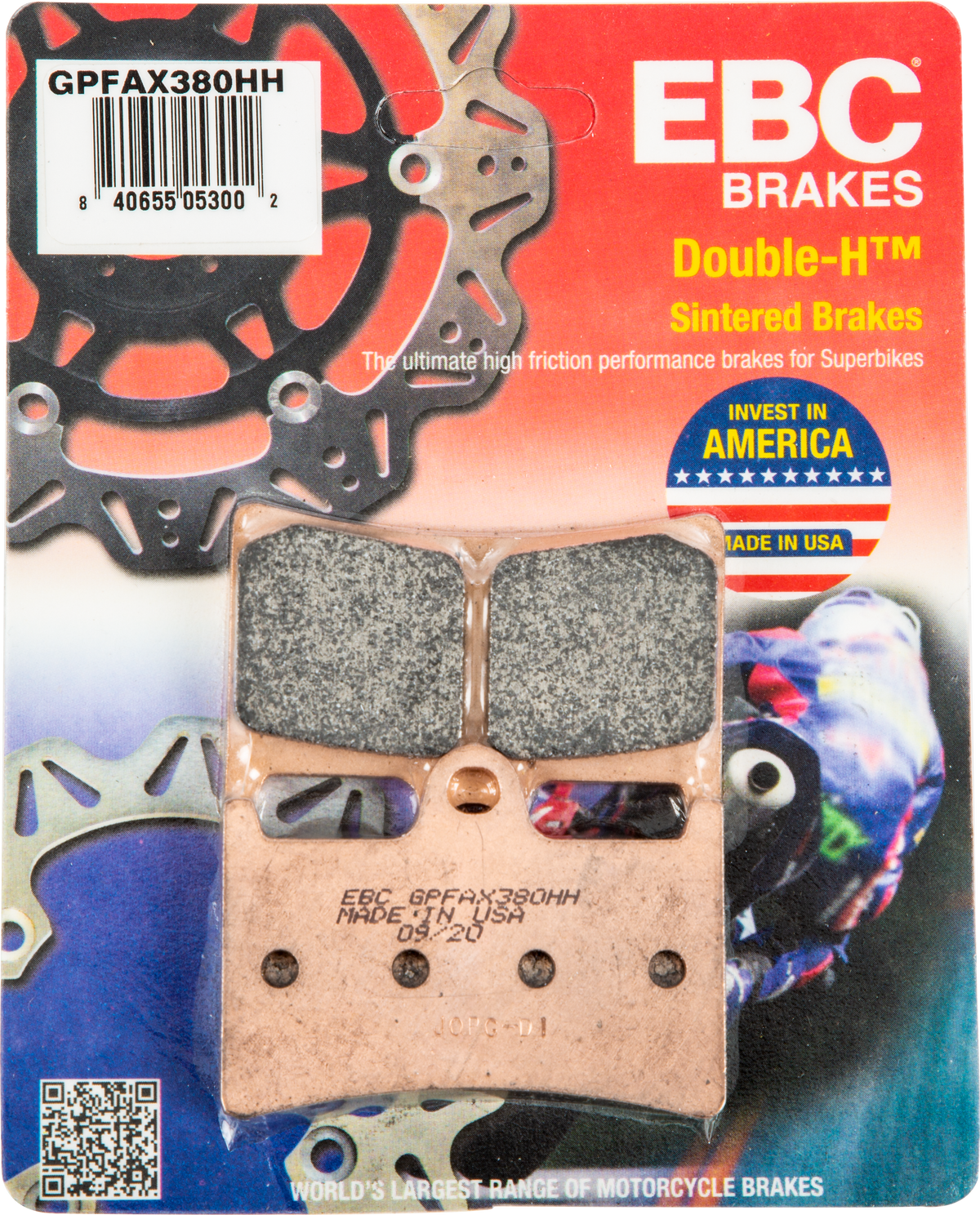 Gpfax Brake Pads Race Only - 15-380GP - EBC Motorcycle Brakes