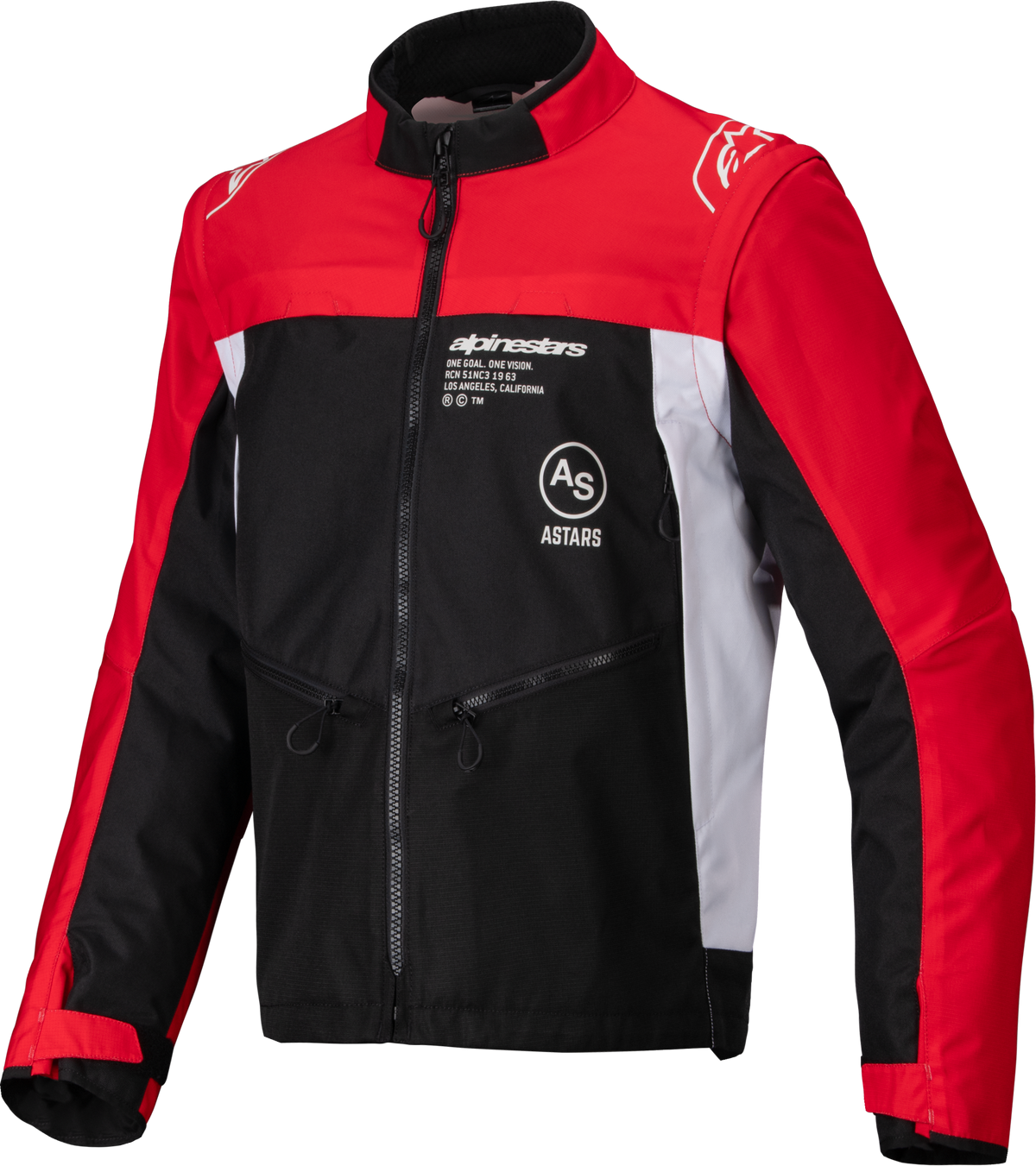 Pro-Dura Jacket Black/Bright Red/White Md - 482-00050M - alpine star