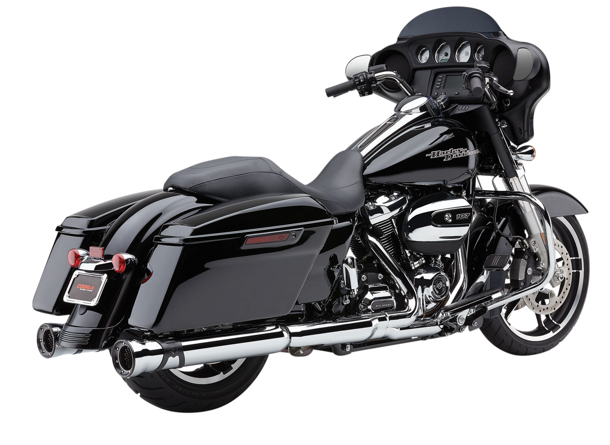 4" Race-Pro Slip-Ons Chrome Flh/Flt 17-25 - 82-96351 - Cobra