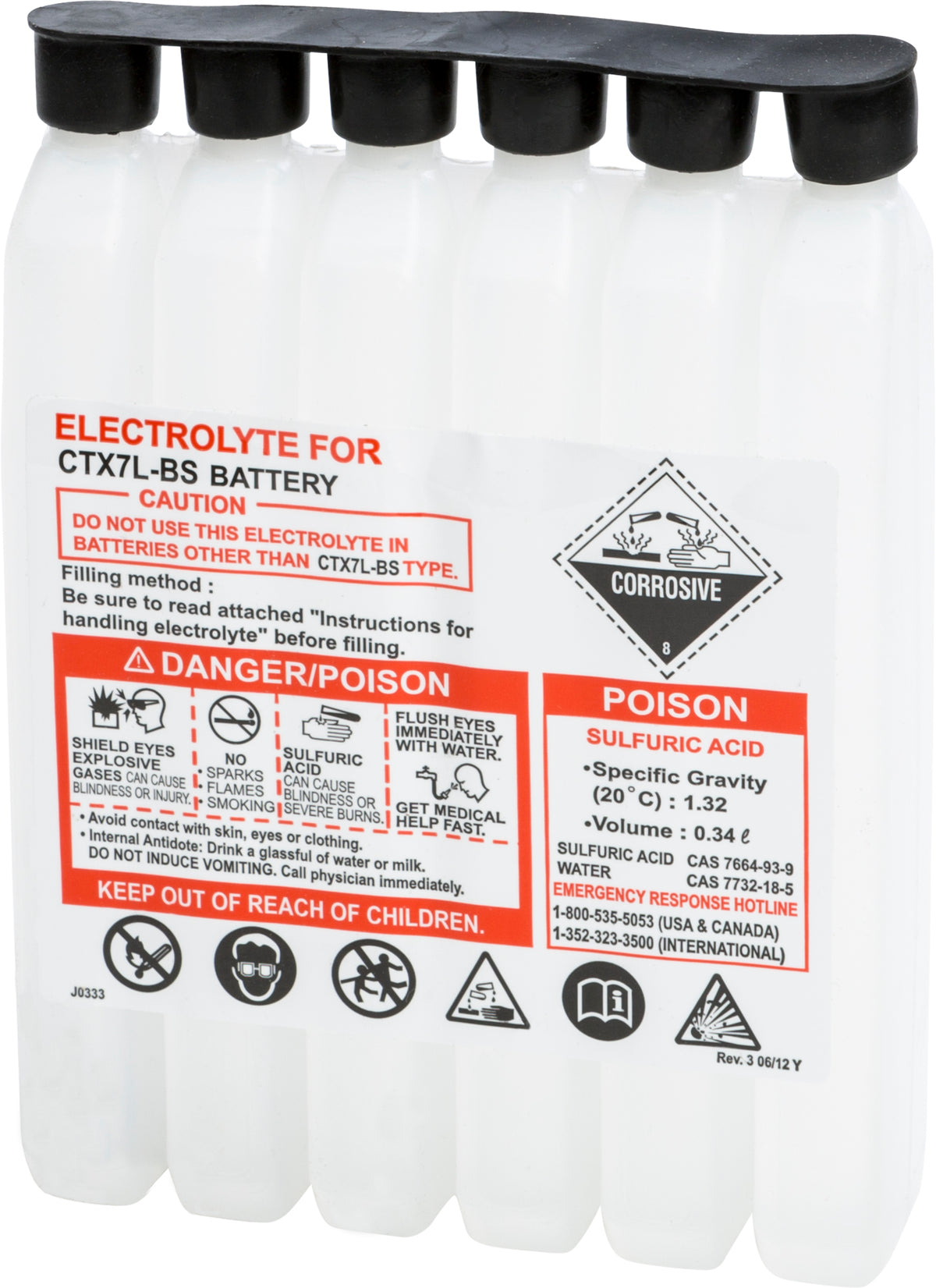 Sealed Battery Electrolyte Pack 336cc - 49-3022 - Fire Power